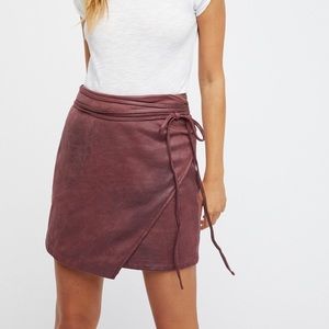 Free People Walk On By vegan leather skirt